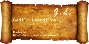 Geél Leonóra névjegykártya